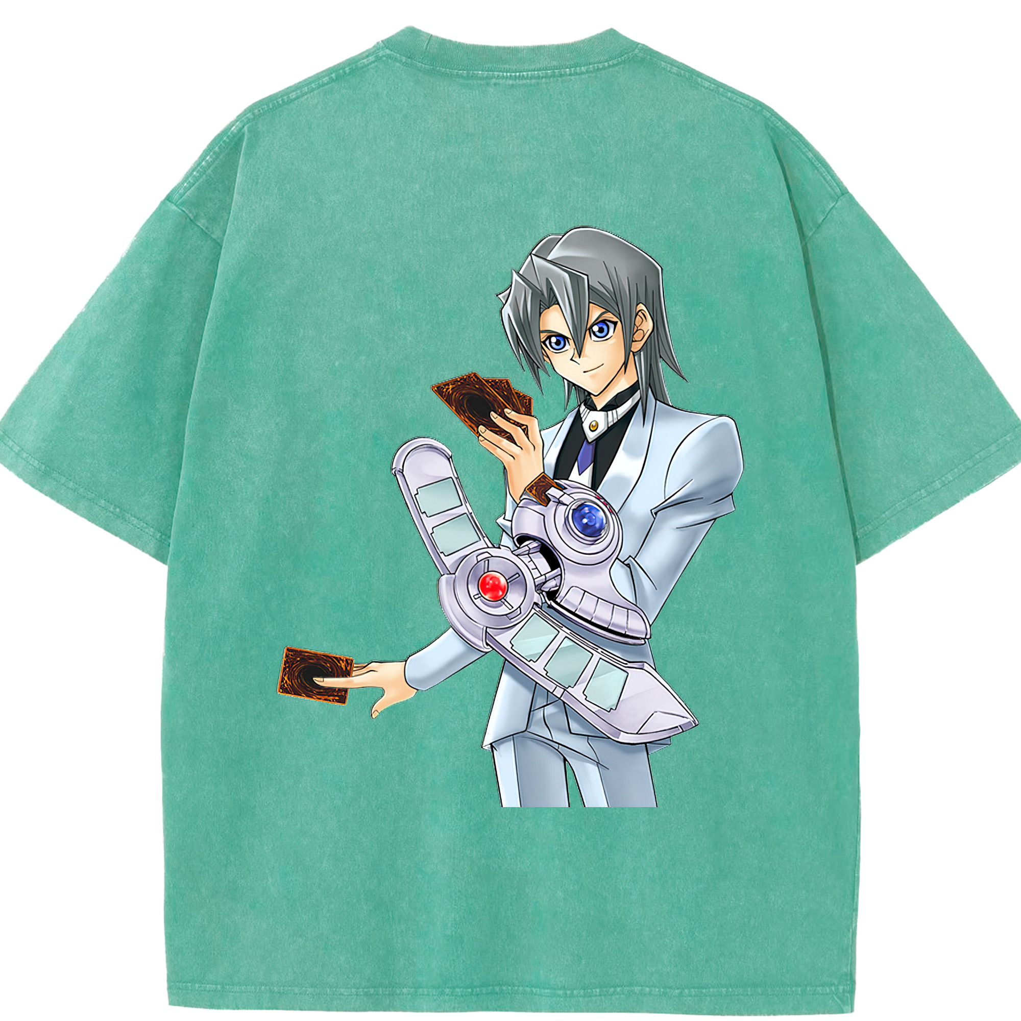 （画像用） 遊☆戯☆王 Yu-Gi-Oh! 綿100% ヴィンテージ風 半袖Tシャツ（背面プリント）